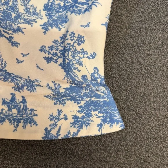 Miaou Imogene Corset in Blue Toile - Picture 4 of 10